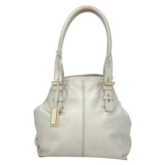 Jimmy Choo Shoulder Bag Leather Silver Gold Auth BA3827 - Picture 13 of 16
